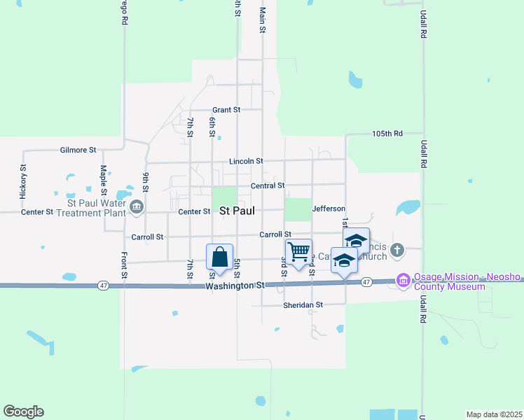 map of restaurants, bars, coffee shops, grocery stores, and more near 325 Main Street in Saint Paul