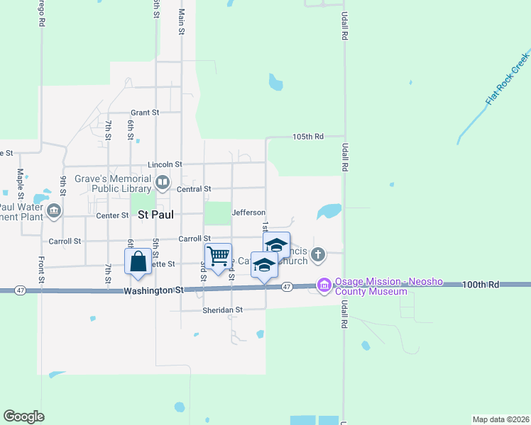 map of restaurants, bars, coffee shops, grocery stores, and more near 401 Jefferson in Saint Paul