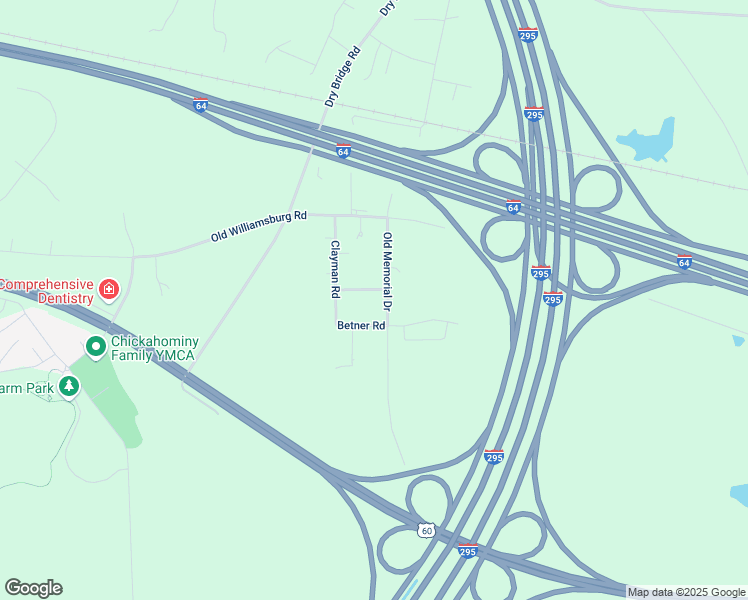 map of restaurants, bars, coffee shops, grocery stores, and more near 1809 Stevie Rd in Sandston