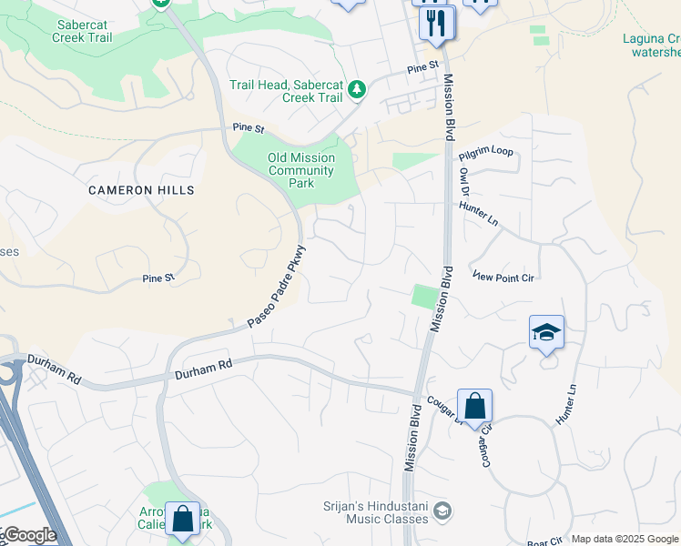 map of restaurants, bars, coffee shops, grocery stores, and more near 673 Patriot Place in Fremont