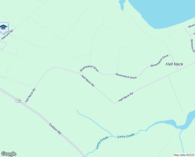 map of restaurants, bars, coffee shops, grocery stores, and more near Riverwatch Drive in Gloucester Courthouse