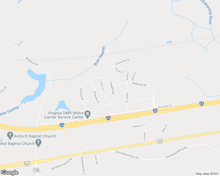 map of restaurants, bars, coffee shops, grocery stores, and more near 210 Chiappa Road in Sandston