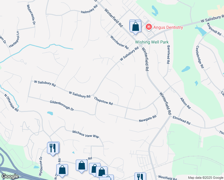 map of restaurants, bars, coffee shops, grocery stores, and more near 2151 Chepstow Terrace in Midlothian