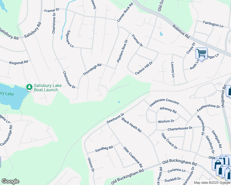 map of restaurants, bars, coffee shops, grocery stores, and more near 2001 Corner Rock Road in Midlothian