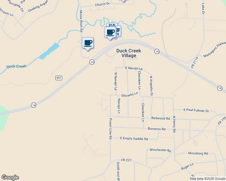 map of restaurants, bars, coffee shops, grocery stores, and more near Navajo Loop in Kane