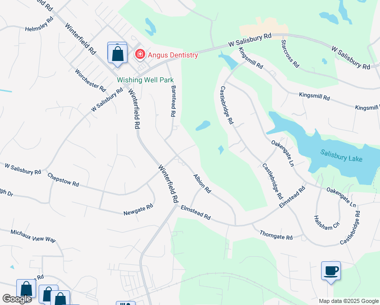 map of restaurants, bars, coffee shops, grocery stores, and more near 13909 Chepstow Road in Midlothian