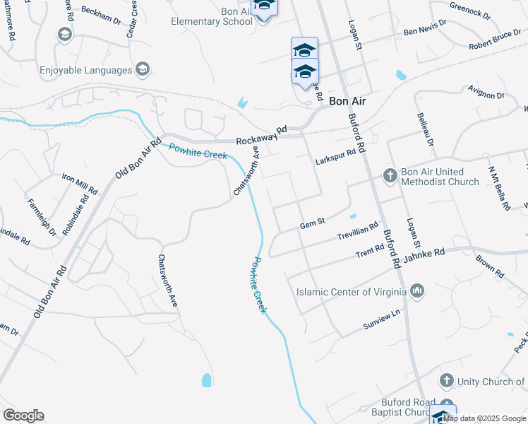 map of restaurants, bars, coffee shops, grocery stores, and more near 1700 Chatsworth Avenue in Richmond