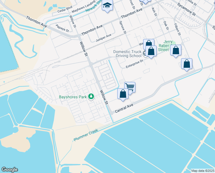 map of restaurants, bars, coffee shops, grocery stores, and more near 8440 Bluetide Way in Newark