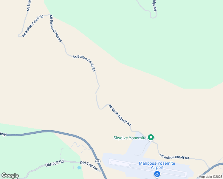 map of restaurants, bars, coffee shops, grocery stores, and more near 5244 Cya Road in Mariposa