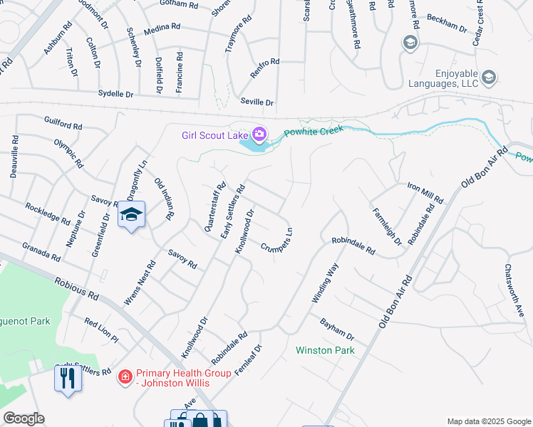 map of restaurants, bars, coffee shops, grocery stores, and more near 10411 Looking Glass Road in Richmond