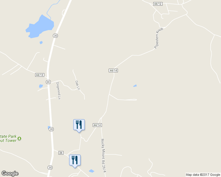 map of restaurants, bars, coffee shops, grocery stores, and more near Pipestem Knob in Pipestem