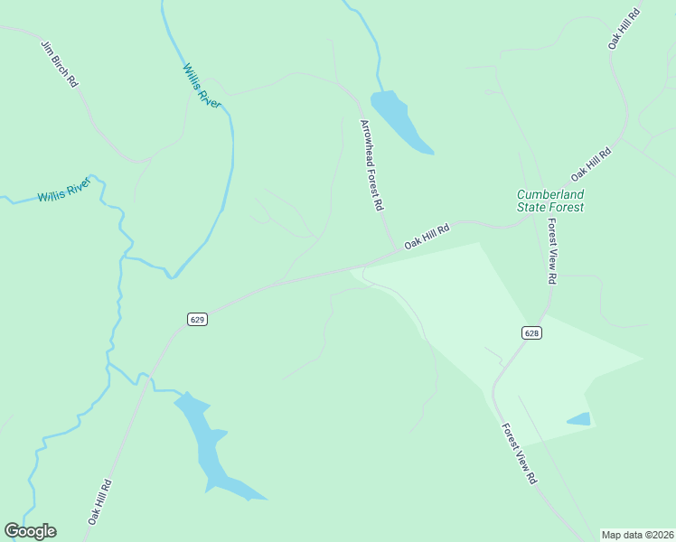 map of restaurants, bars, coffee shops, grocery stores, and more near County Road 629 in Cumberland