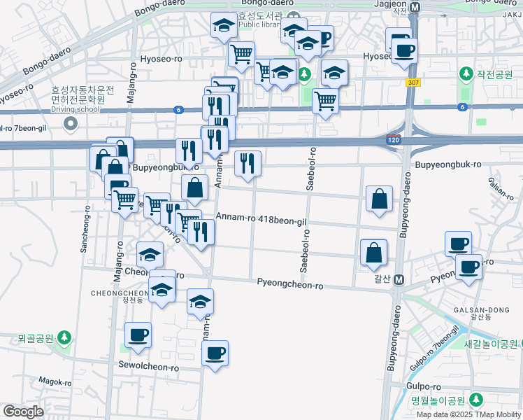 map of restaurants, bars, coffee shops, grocery stores, and more near in 