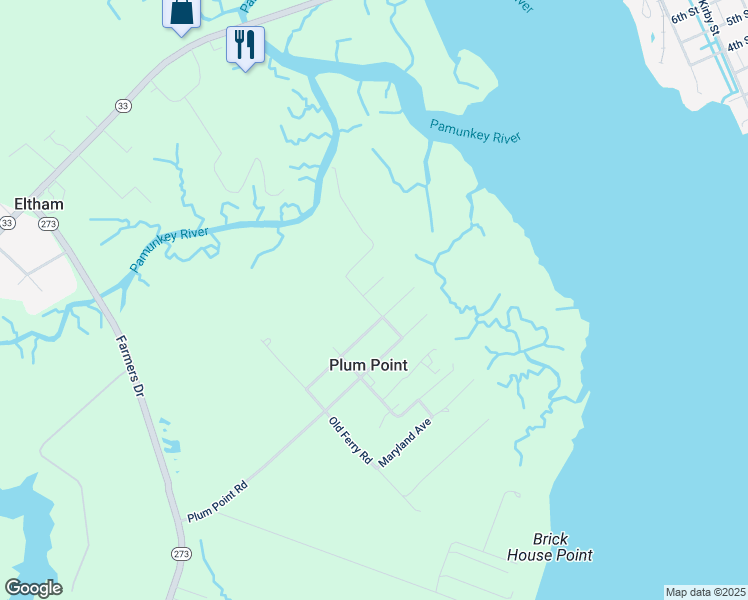 map of restaurants, bars, coffee shops, grocery stores, and more near 19390 York Road in West Point