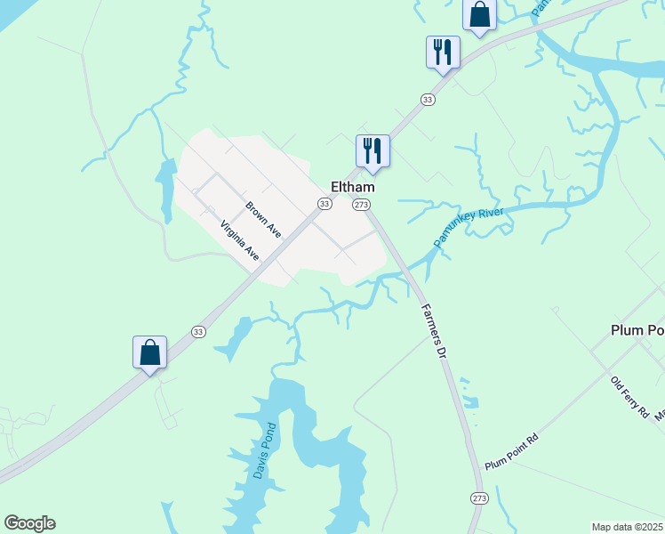 map of restaurants, bars, coffee shops, grocery stores, and more near 8012 Curtis Road in West Point
