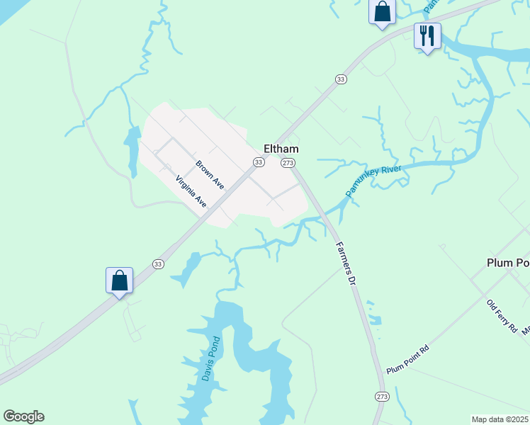 map of restaurants, bars, coffee shops, grocery stores, and more near 8012 Curtis Road in West Point