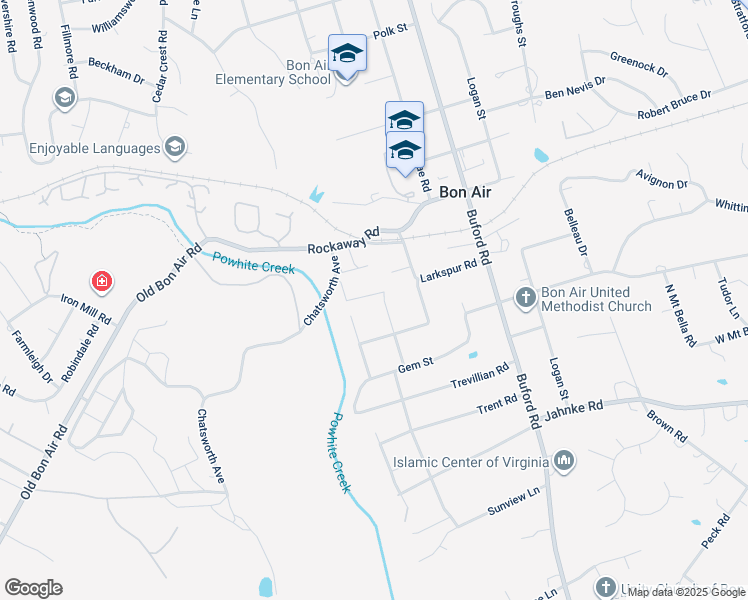 map of restaurants, bars, coffee shops, grocery stores, and more near 1732 Pulliam Street in Richmond