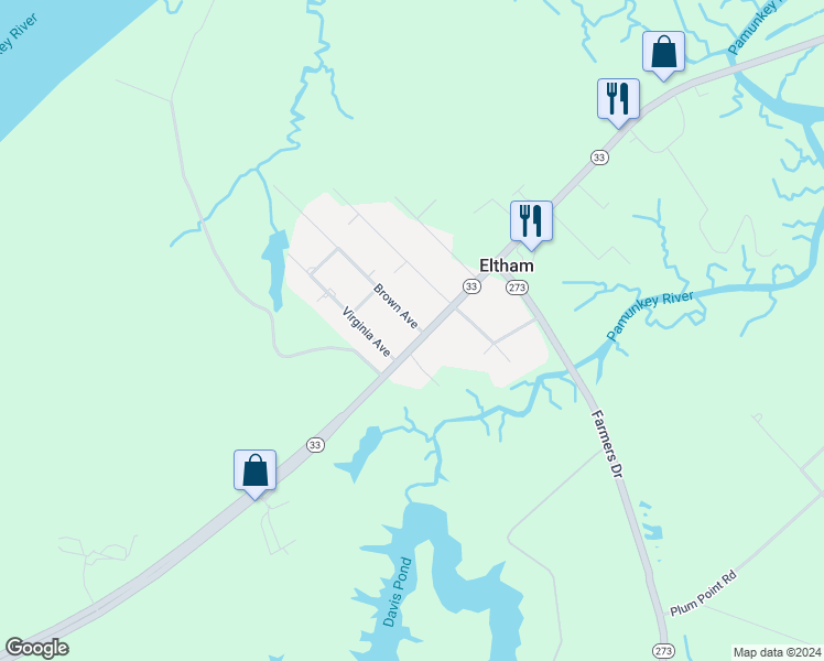map of restaurants, bars, coffee shops, grocery stores, and more near 8110 Brown Avenue in West Point