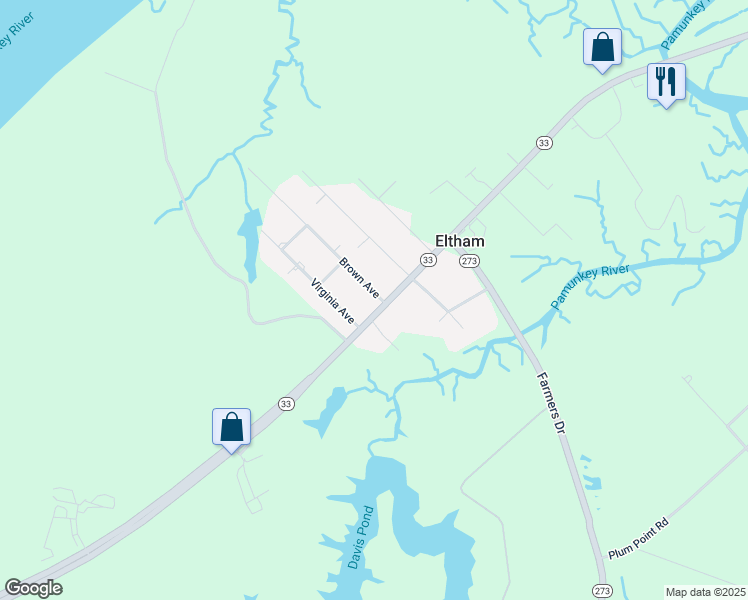 map of restaurants, bars, coffee shops, grocery stores, and more near 8110 Brown Avenue in West Point