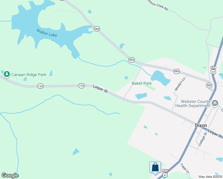 map of restaurants, bars, coffee shops, grocery stores, and more near 668 Leiper Street in Dixon