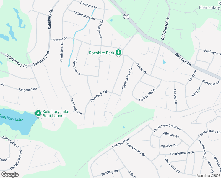map of restaurants, bars, coffee shops, grocery stores, and more near 2200 Corner Rock Road in Midlothian