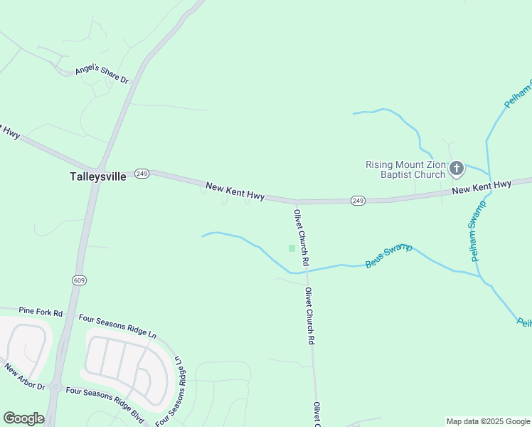 map of restaurants, bars, coffee shops, grocery stores, and more near 8001 New Kent Highway in New Kent