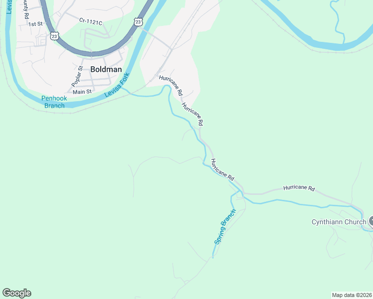 map of restaurants, bars, coffee shops, grocery stores, and more near 2 Hunts Branch in Pikeville