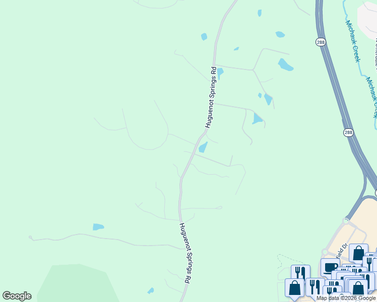 map of restaurants, bars, coffee shops, grocery stores, and more near 2000 Huguenot Springs Road in Midlothian
