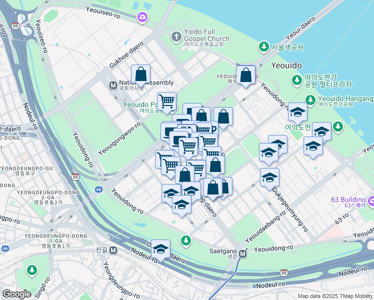 map of restaurants, bars, coffee shops, grocery stores, and more near in 