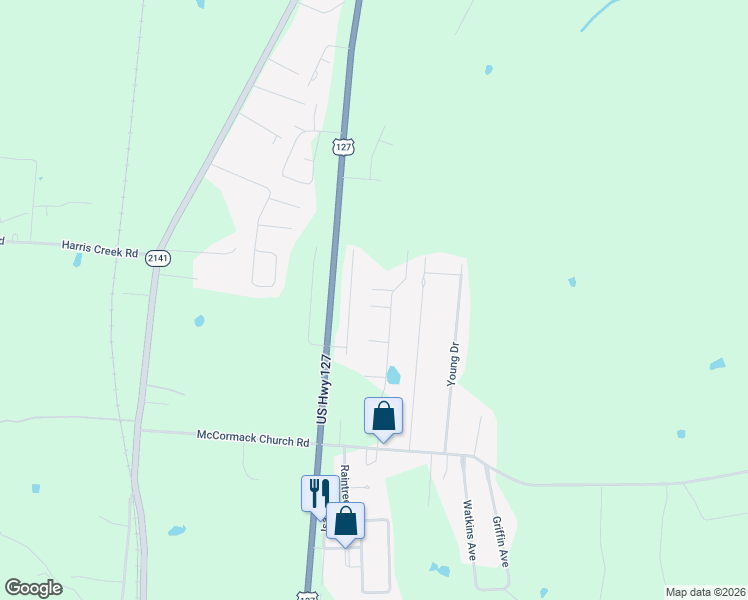 map of restaurants, bars, coffee shops, grocery stores, and more near 122 North Ridge Road in Stanford