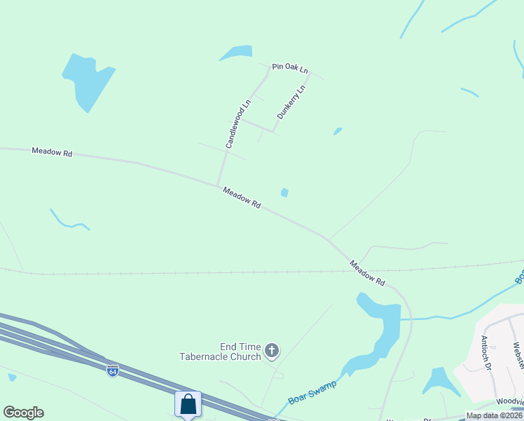 map of restaurants, bars, coffee shops, grocery stores, and more near 3318 Meadow Road in Sandston