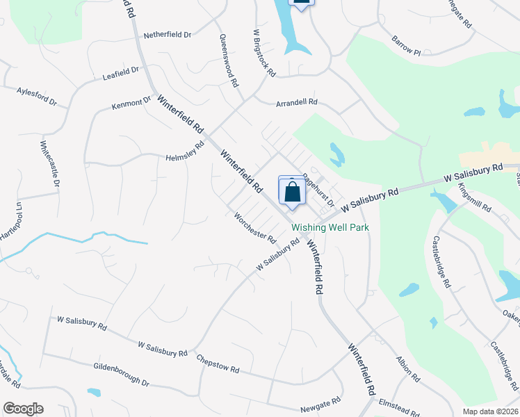 map of restaurants, bars, coffee shops, grocery stores, and more near 14112 Senlac Court in Midlothian