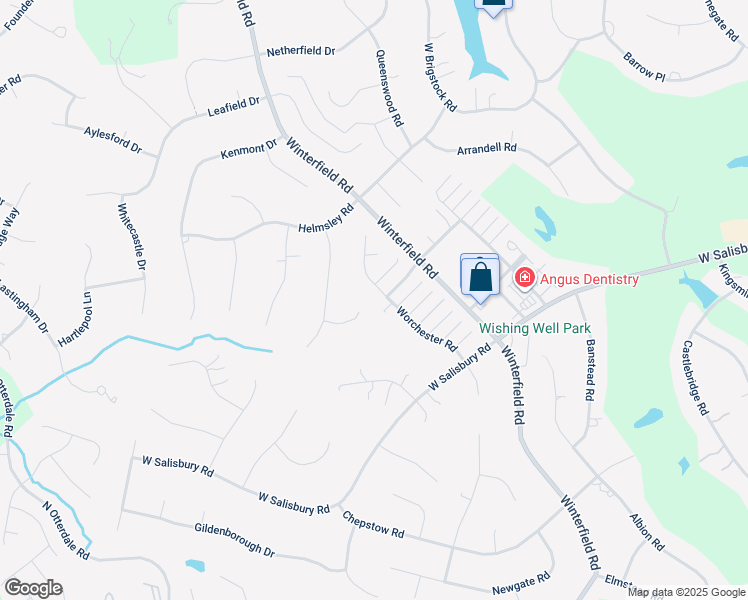 map of restaurants, bars, coffee shops, grocery stores, and more near 2400 Worchester Road in Midlothian