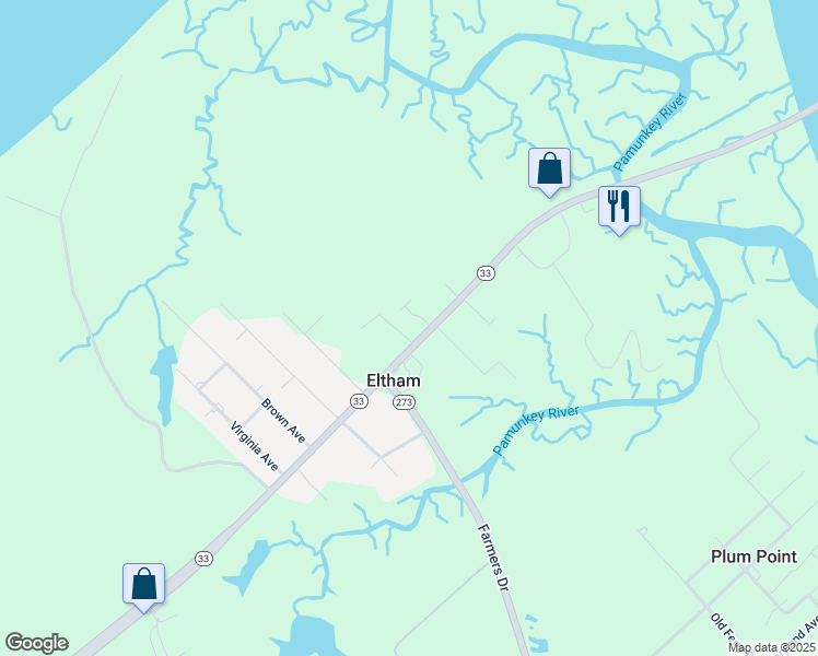 map of restaurants, bars, coffee shops, grocery stores, and more near 19000 Eltham Road in West Point