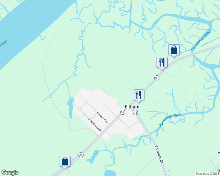 map of restaurants, bars, coffee shops, grocery stores, and more near 8124-8126 Curle Dr in West Point