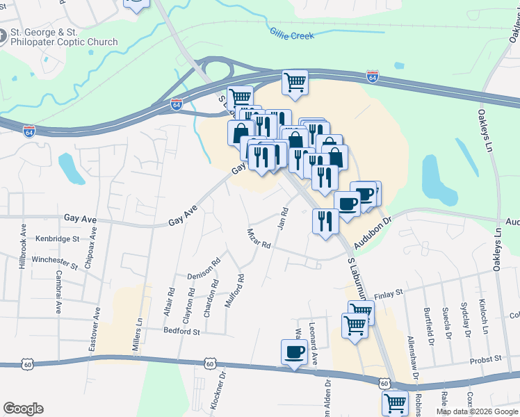 map of restaurants, bars, coffee shops, grocery stores, and more near 3904 Pegasi Road in Richmond