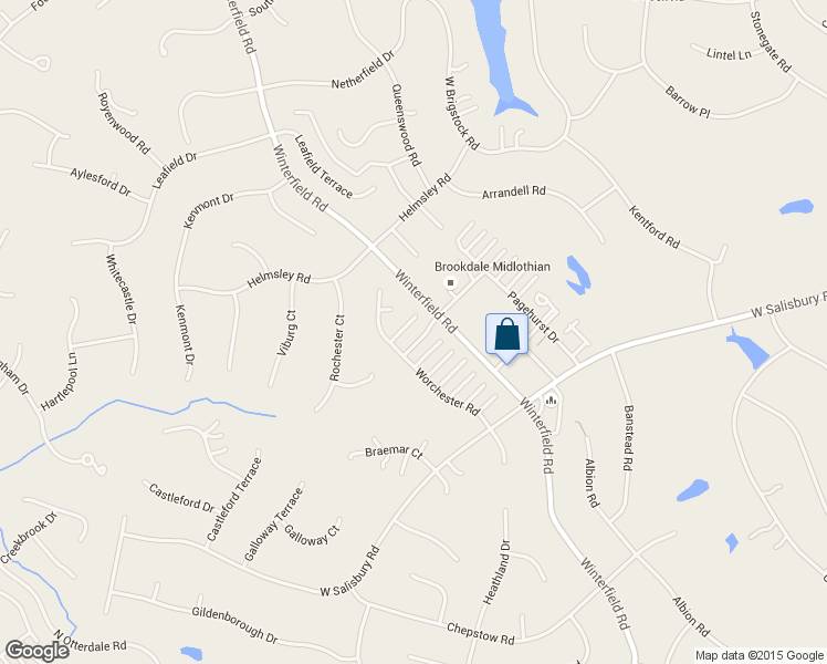 map of restaurants, bars, coffee shops, grocery stores, and more near 14124 Mortemer Road in Midlothian