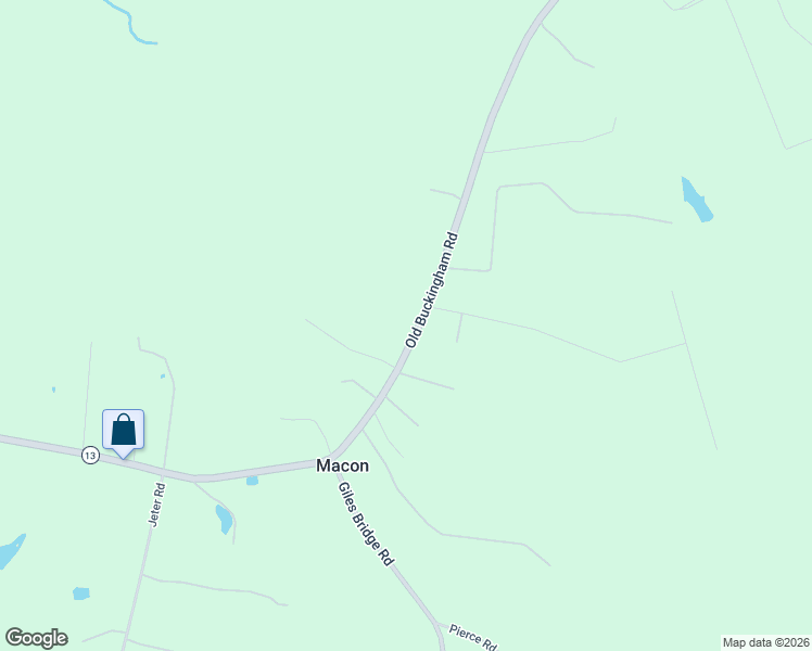 map of restaurants, bars, coffee shops, grocery stores, and more near 4451 Old Buckingham Road in Powhatan