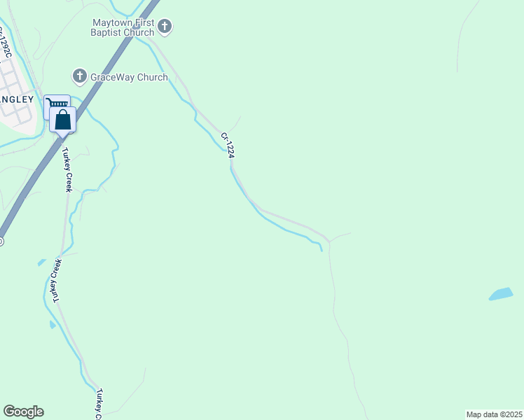 map of restaurants, bars, coffee shops, grocery stores, and more near Cr-1224 in Langley
