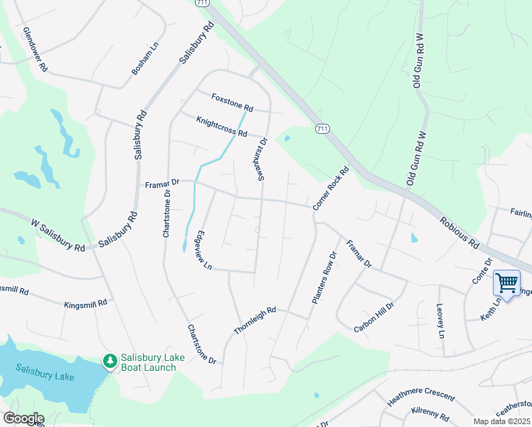 map of restaurants, bars, coffee shops, grocery stores, and more near 2441 Swanhurst Drive in Midlothian