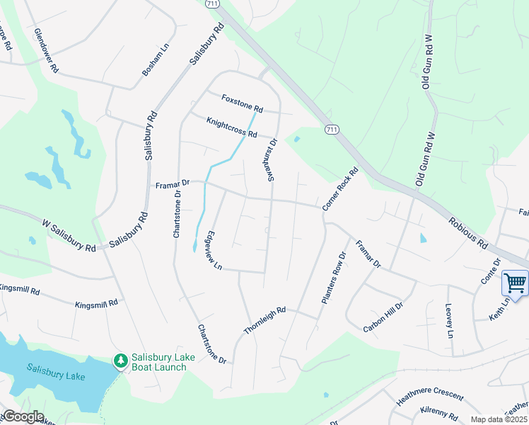map of restaurants, bars, coffee shops, grocery stores, and more near 2440 Swanhurst Drive in Midlothian