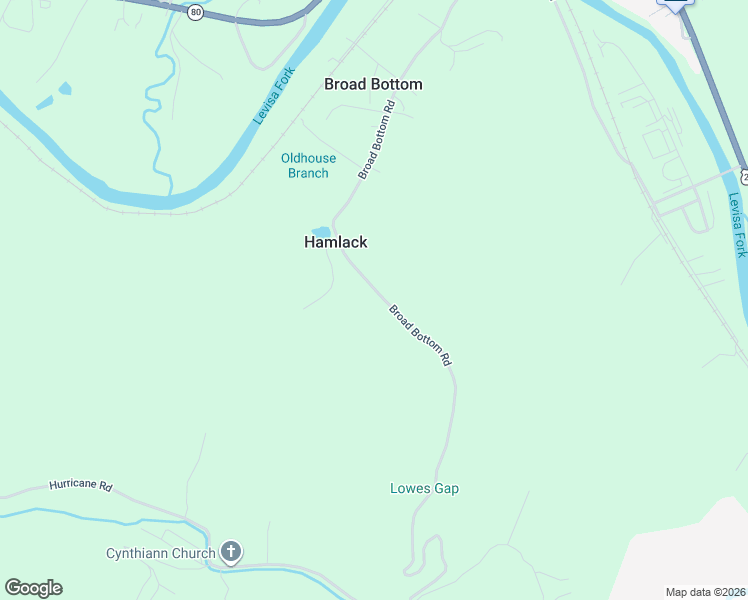 map of restaurants, bars, coffee shops, grocery stores, and more near Broadbottom Road in Pikeville