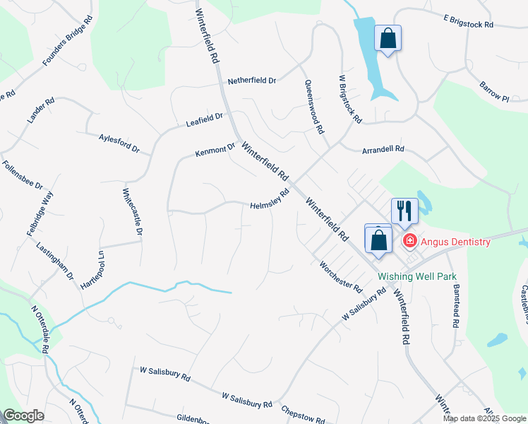 map of restaurants, bars, coffee shops, grocery stores, and more near 2530 Rochester Court in Midlothian