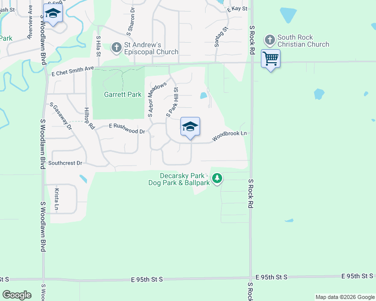 map of restaurants, bars, coffee shops, grocery stores, and more near 1409 South Ravenwood Street in Derby
