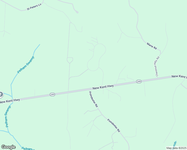 map of restaurants, bars, coffee shops, grocery stores, and more near 9121 Rock Cedar Road in New Kent
