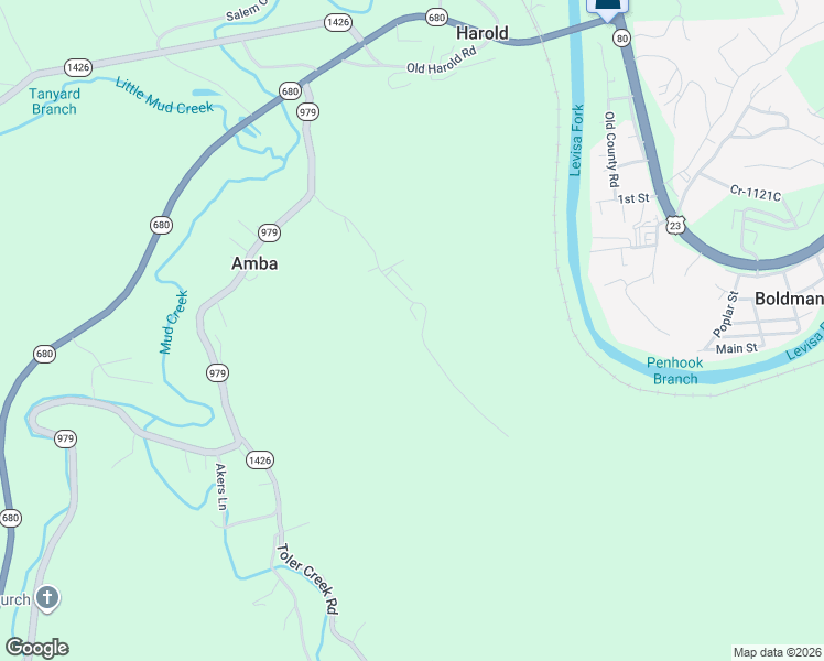map of restaurants, bars, coffee shops, grocery stores, and more near 425 Mellow Brook Lane in Harold