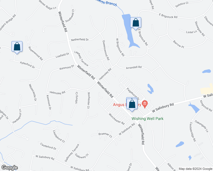 map of restaurants, bars, coffee shops, grocery stores, and more near 2602 Autumnfield Road in Midlothian