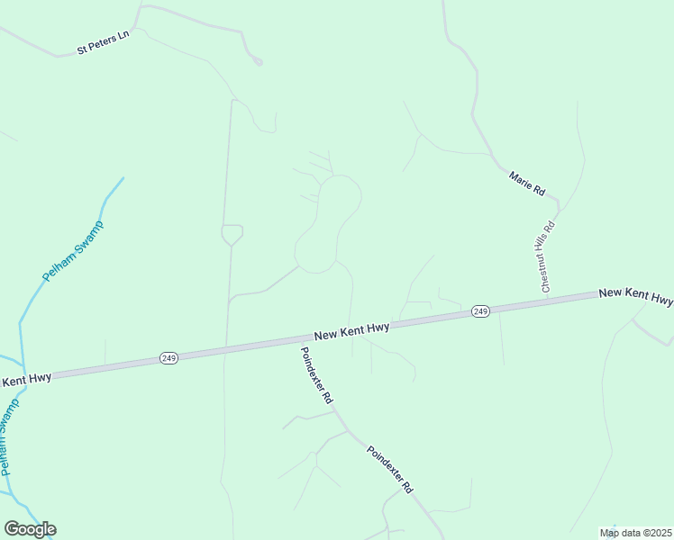 map of restaurants, bars, coffee shops, grocery stores, and more near 9121 Rock Cedar Road in New Kent