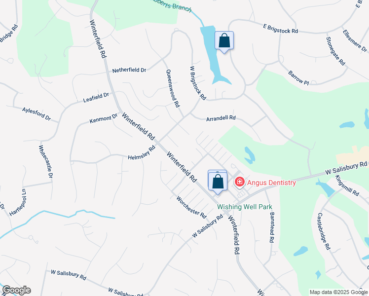 map of restaurants, bars, coffee shops, grocery stores, and more near 2601 Autumnfield Road in Midlothian