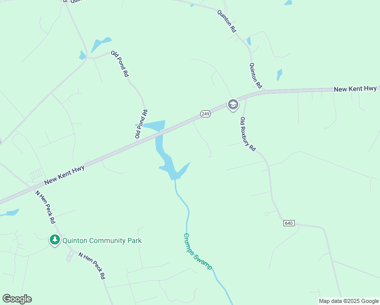 map of restaurants, bars, coffee shops, grocery stores, and more near 8511 Custis Lane in Quinton